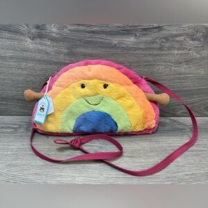 Jellycat Amuseable Rainbow Bag Plush Purse 10" New With Tags